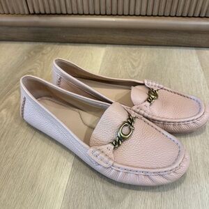 Coach Chic Blush Loafers with Gold Accent